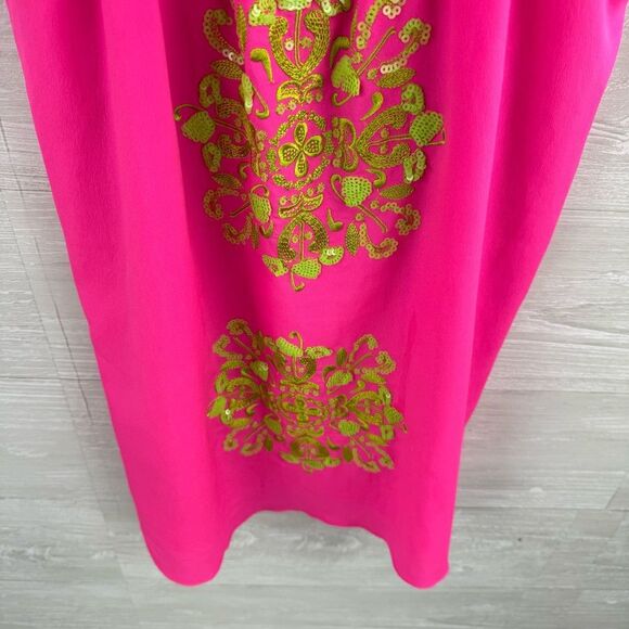 Lilly Pulitzer Jenafer Tropical Embroidered Sequin Slip Dress - Picture 3 of 7